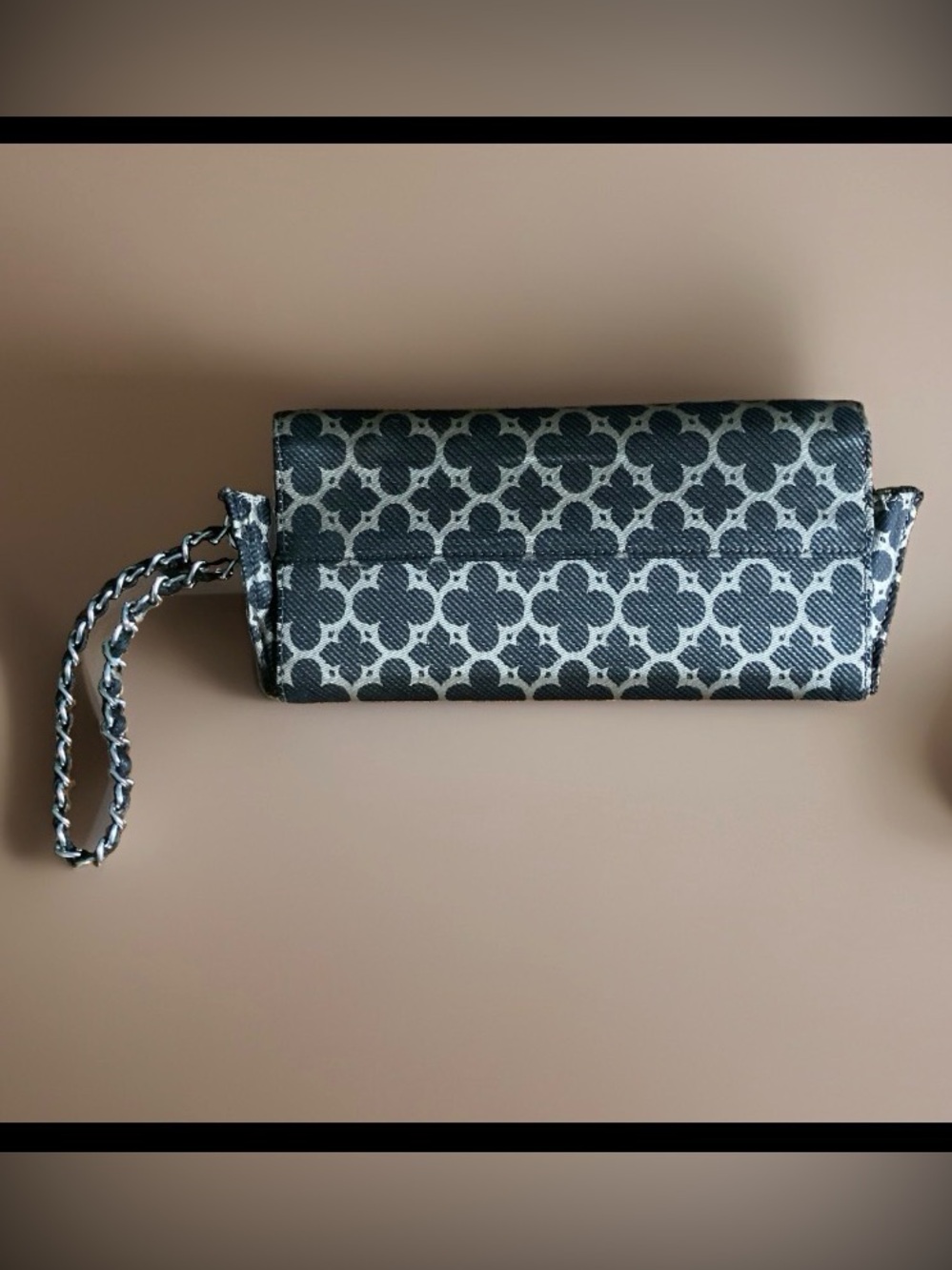Bitten by Sarah Jessica Parker Black and White Patterned Wristlet Clutch